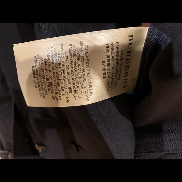 Burberry London navy Trench coat - Picture 6 of 8